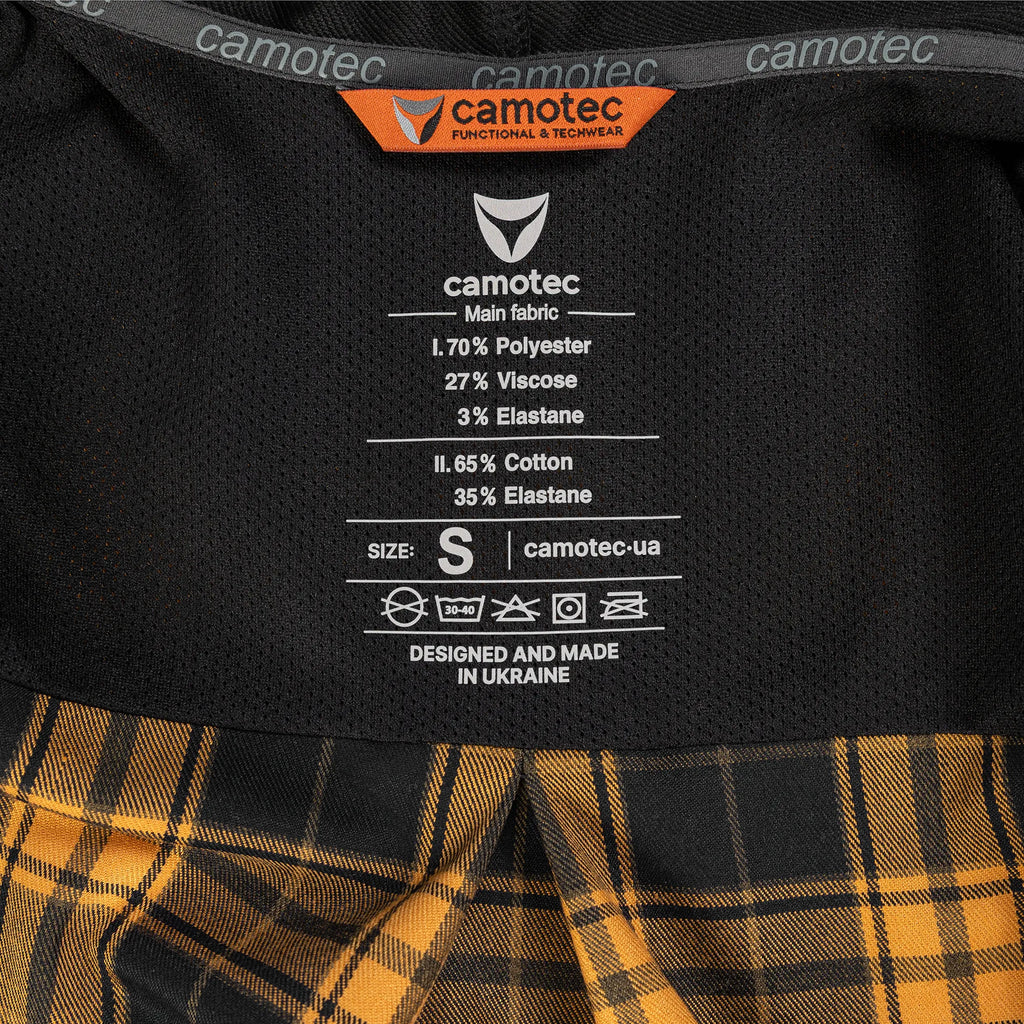 Hooded Shirt "Vector" Orange/Black