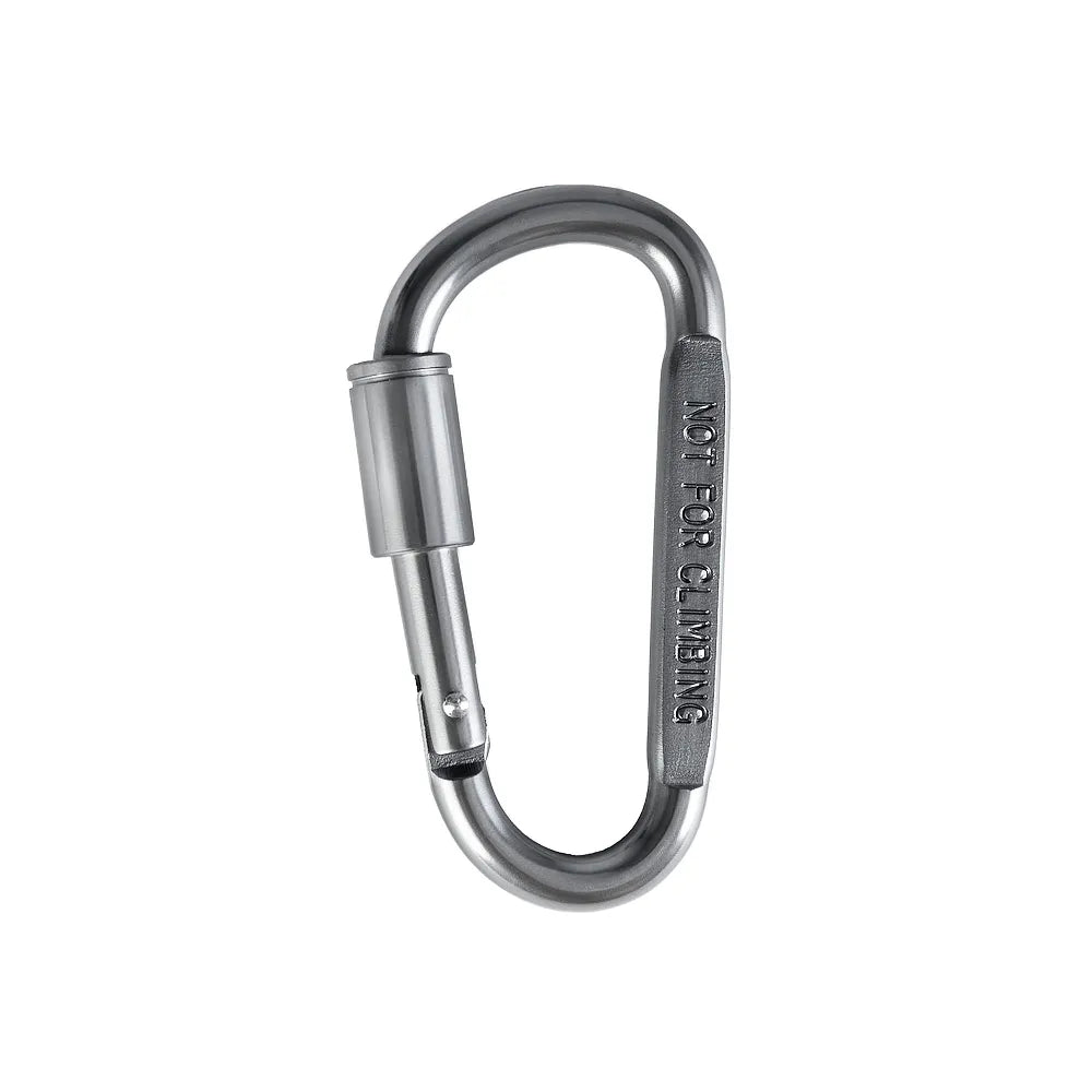 Metal Carabiner with Screw Lock Silver