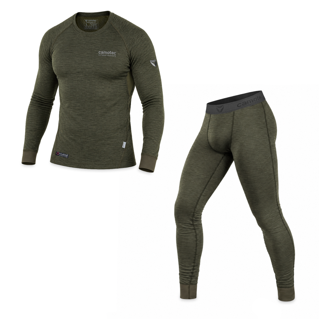 Hawk Hex Thermal Shirt Olive Melange