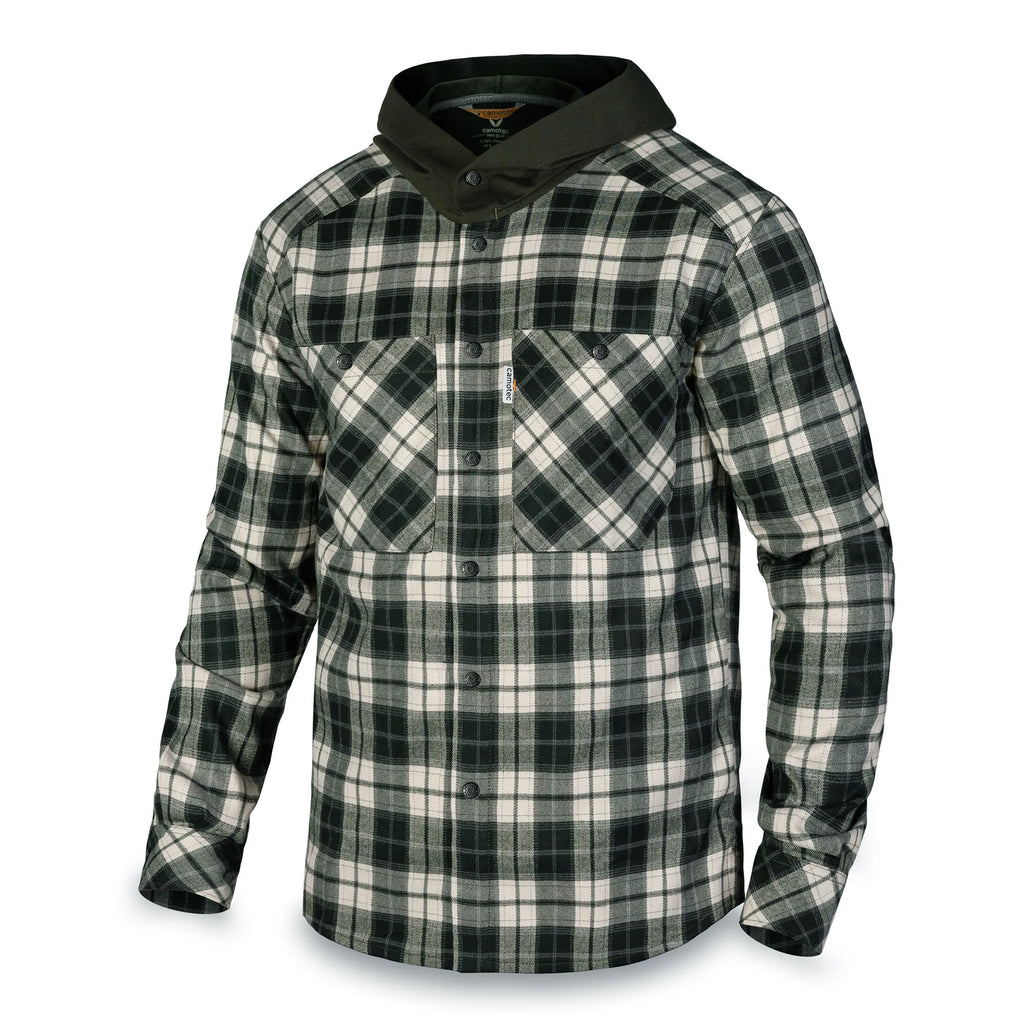 Hoodie "Vector" Olive/White