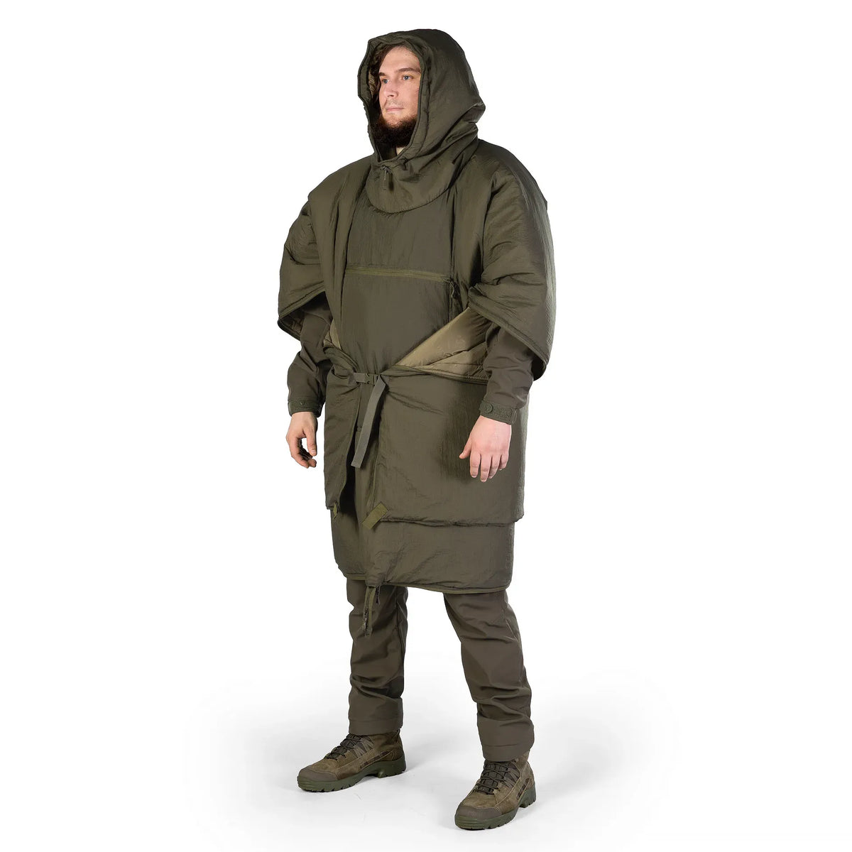 Insulated Poncho-transformer Kireya Olive