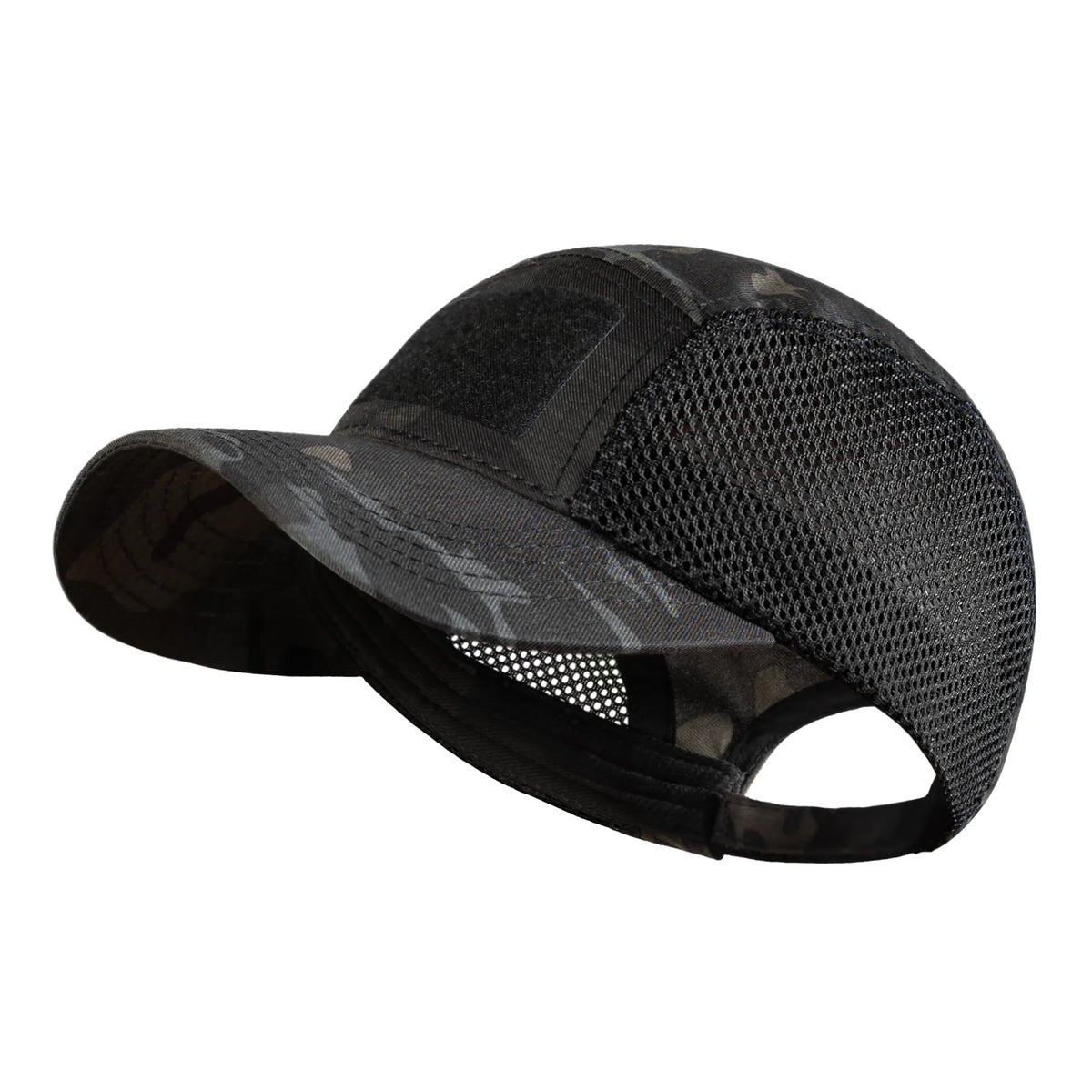 Baseball Cap 5Panel Mesh Tactic Twill Black Multicam