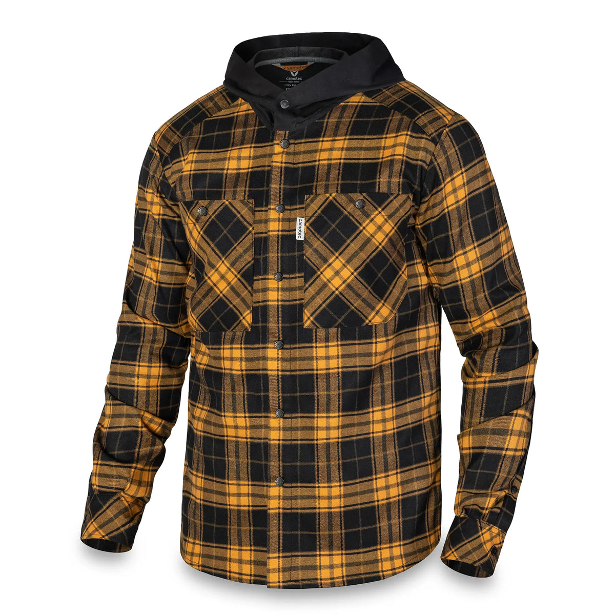 Hooded Shirt "Vector" Orange/Black