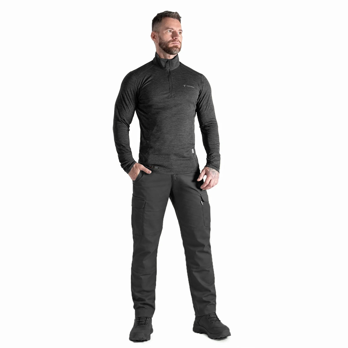 Hawk Hex Thermal Shirt Grey Melange