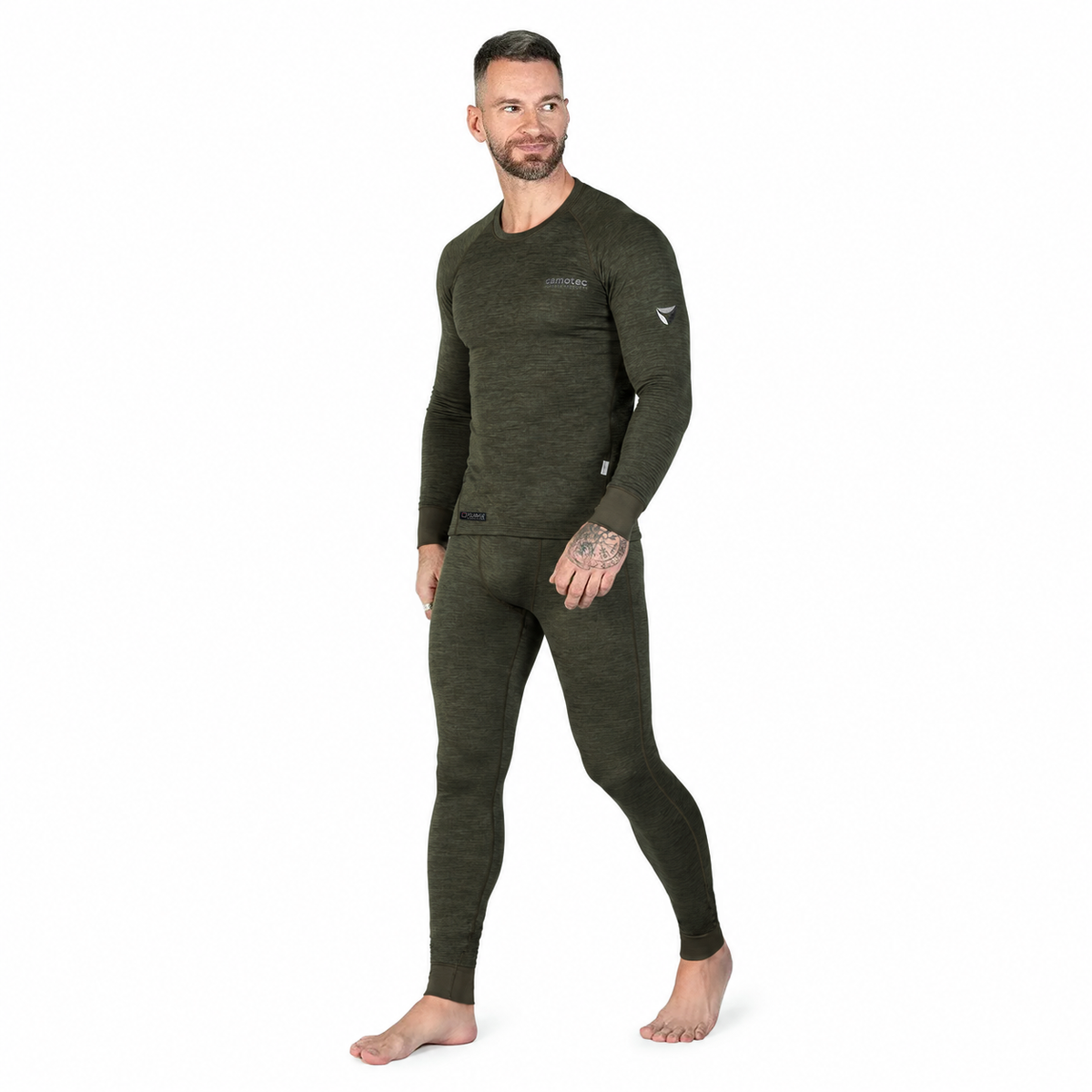 Hawk Hex Thermal Shirt Olive Melange