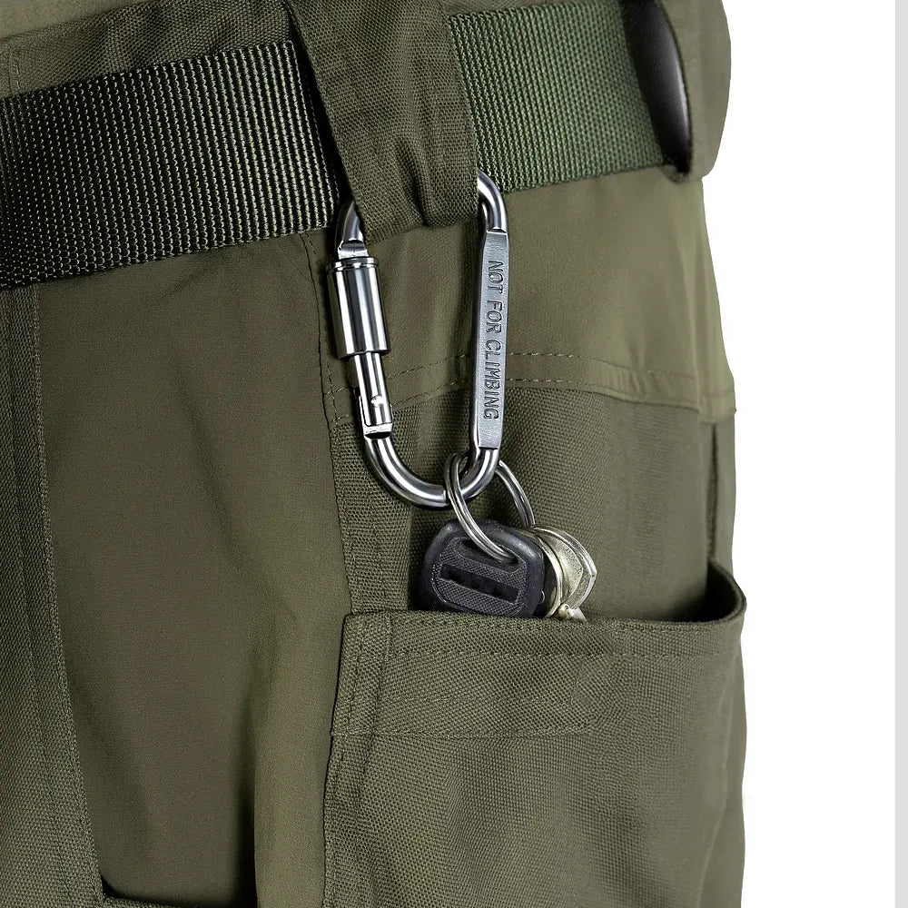Metal Carabiner with Screw Lock Silver