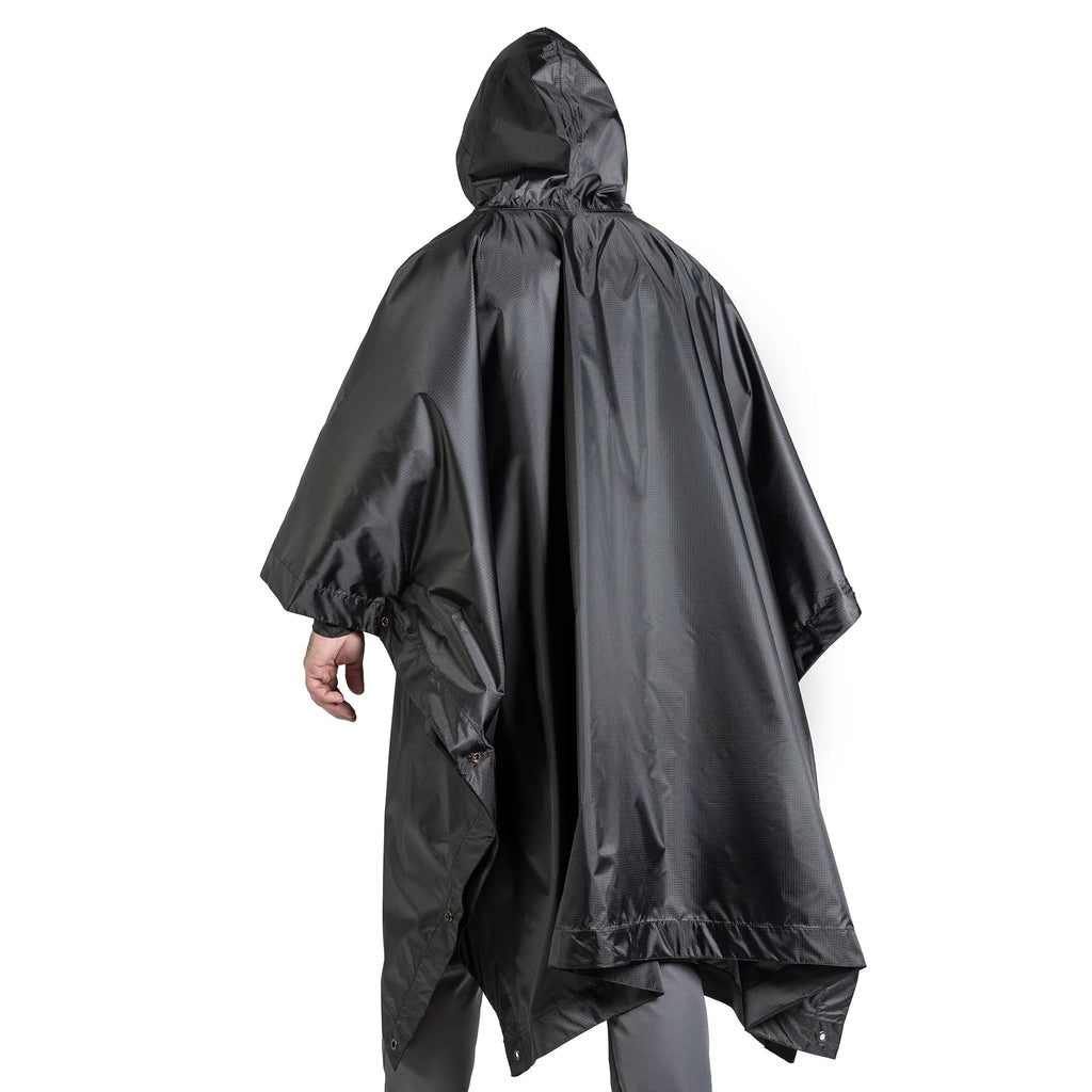 Pilgrim Rip-Stop Black Poncho