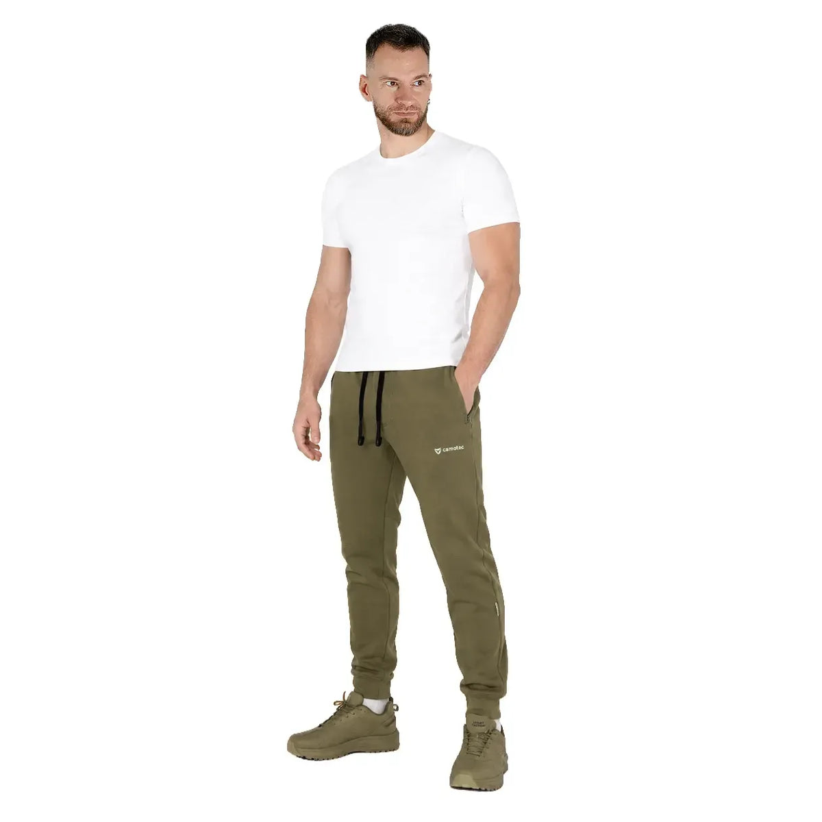 FitPro ShapeKnit Olive Sports Trousers
