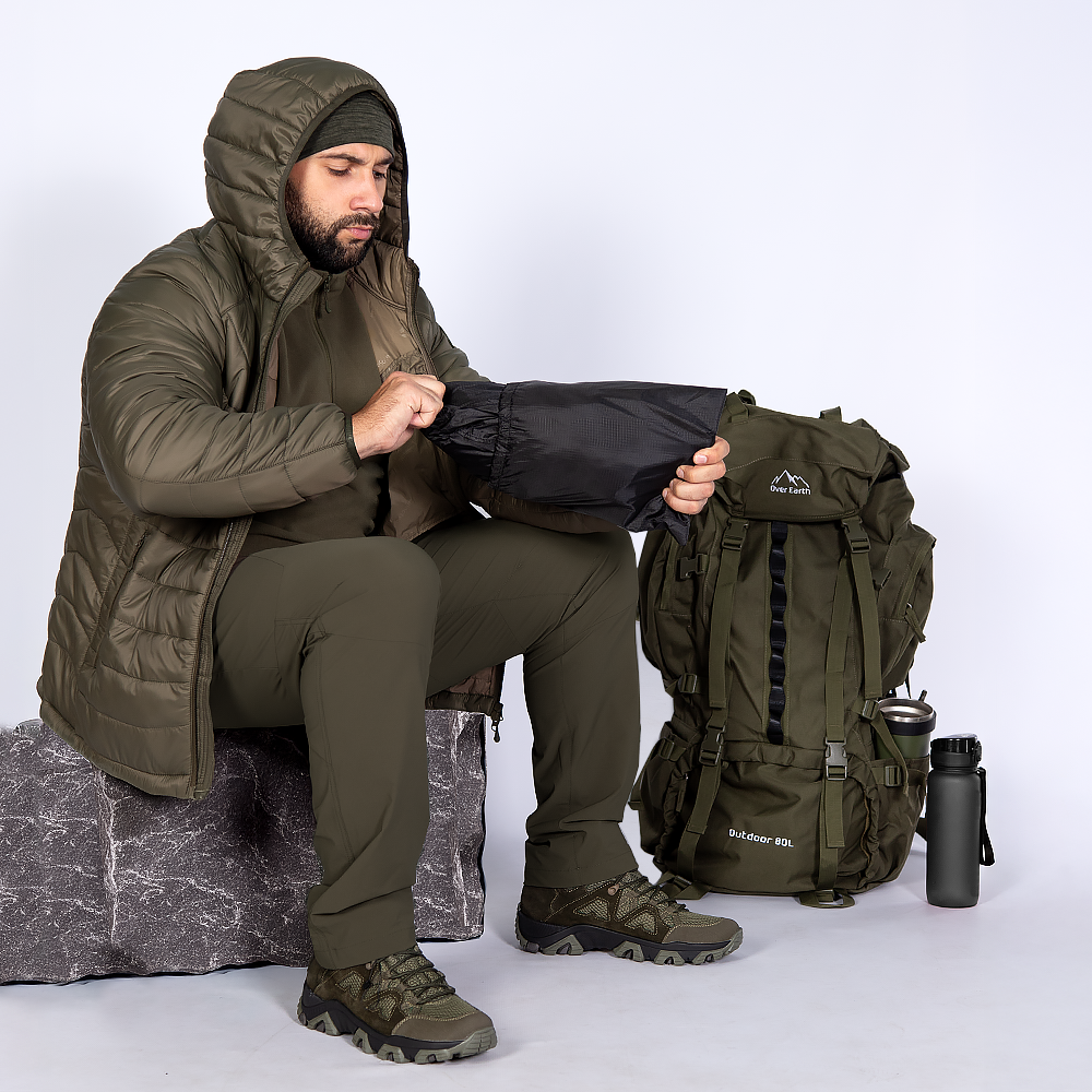 Light Down Jacket Storm Hood 3.0 Olive
