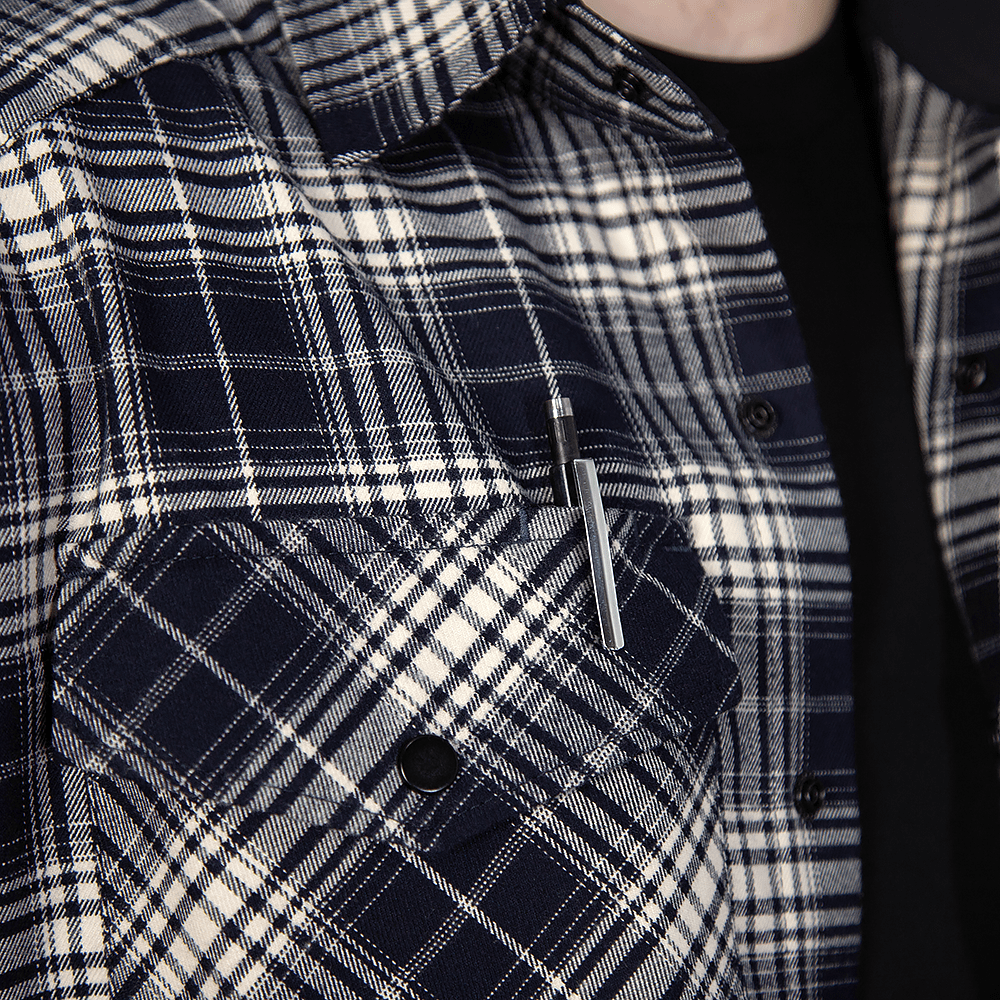 “Bureviy” Shirt Navy Blue/White