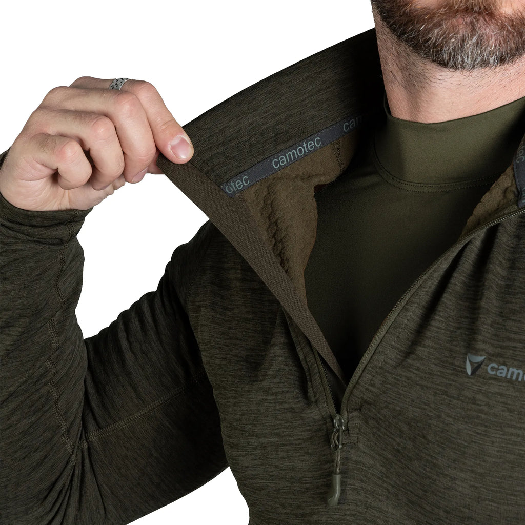Hawk Hex Thermal Shirt Olive Melange