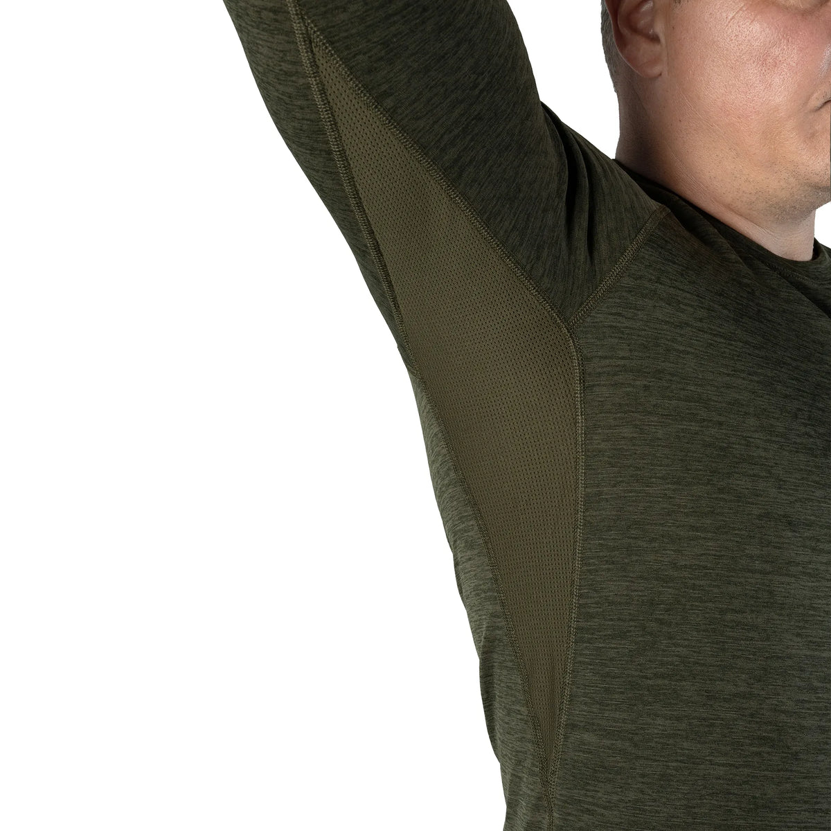 Hawk Hex Thermal Shirt Olive Melange