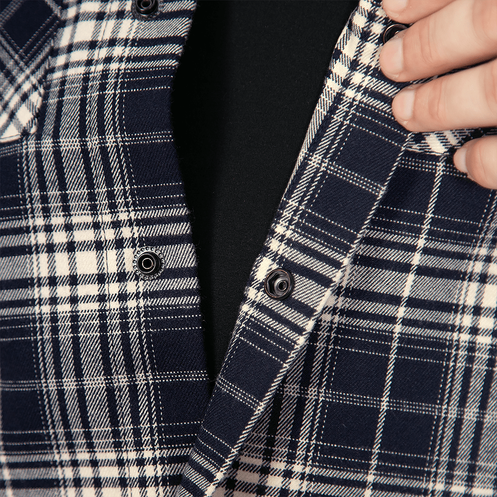 “Bureviy” Shirt Navy Blue/White