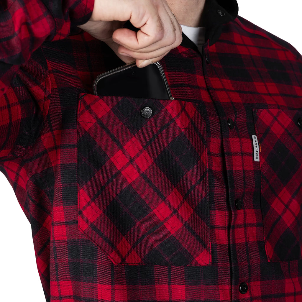 Hooded shirt "Vector" Red/Black