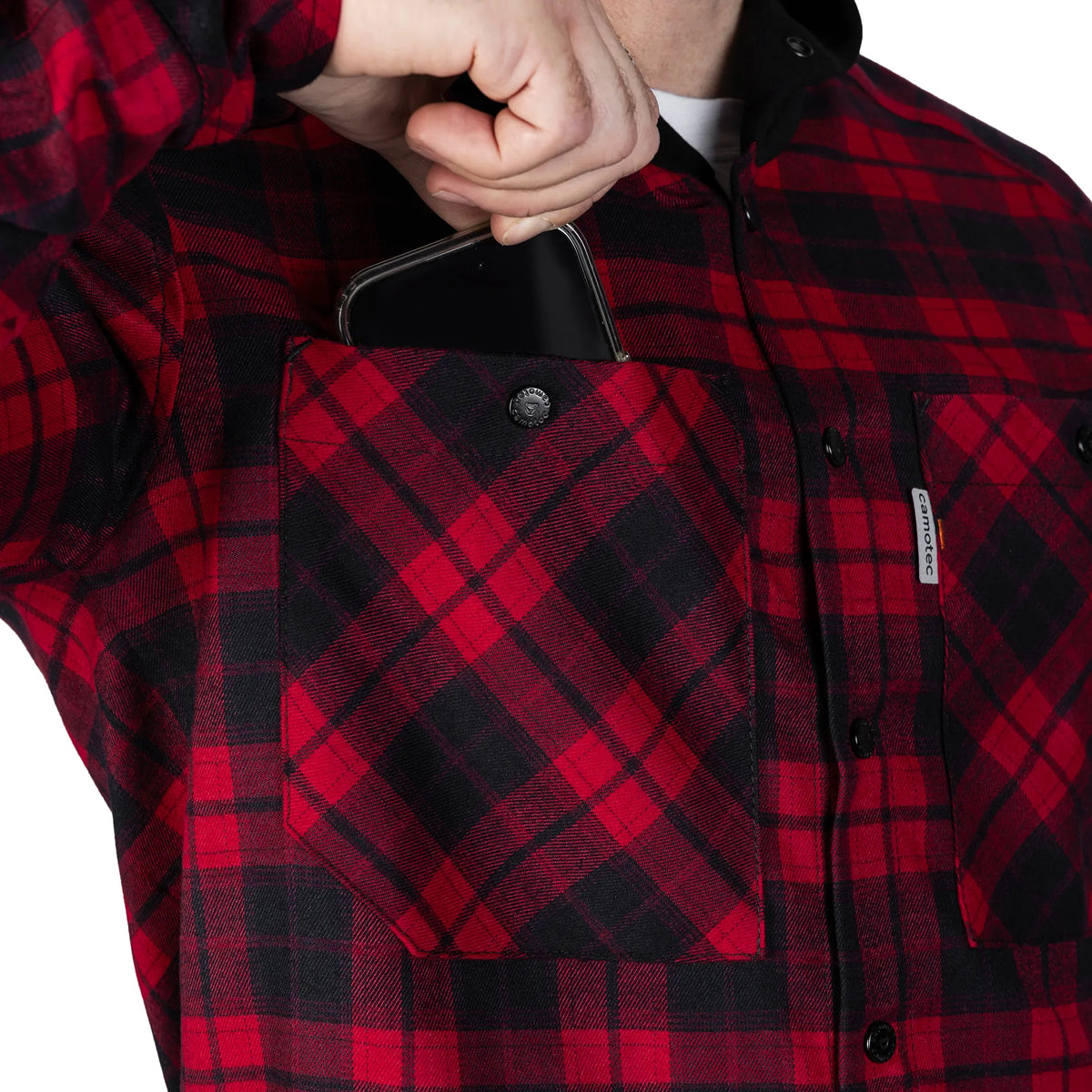 Hooded shirt "Vector" Red/Black