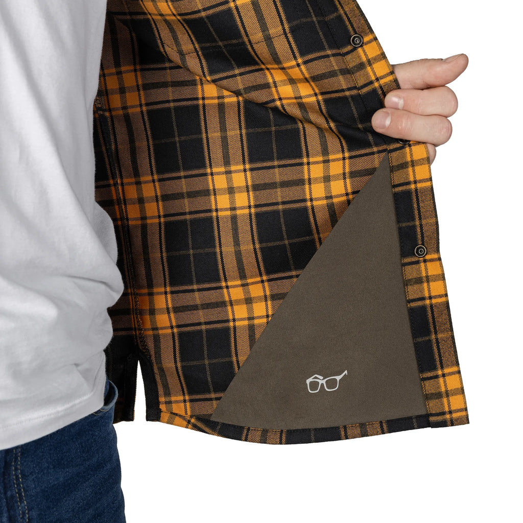 Hooded Shirt "Vector" Orange/Black