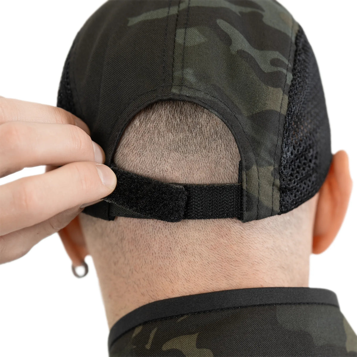 Baseball Cap 5Panel Mesh Tactic Twill Black Multicam