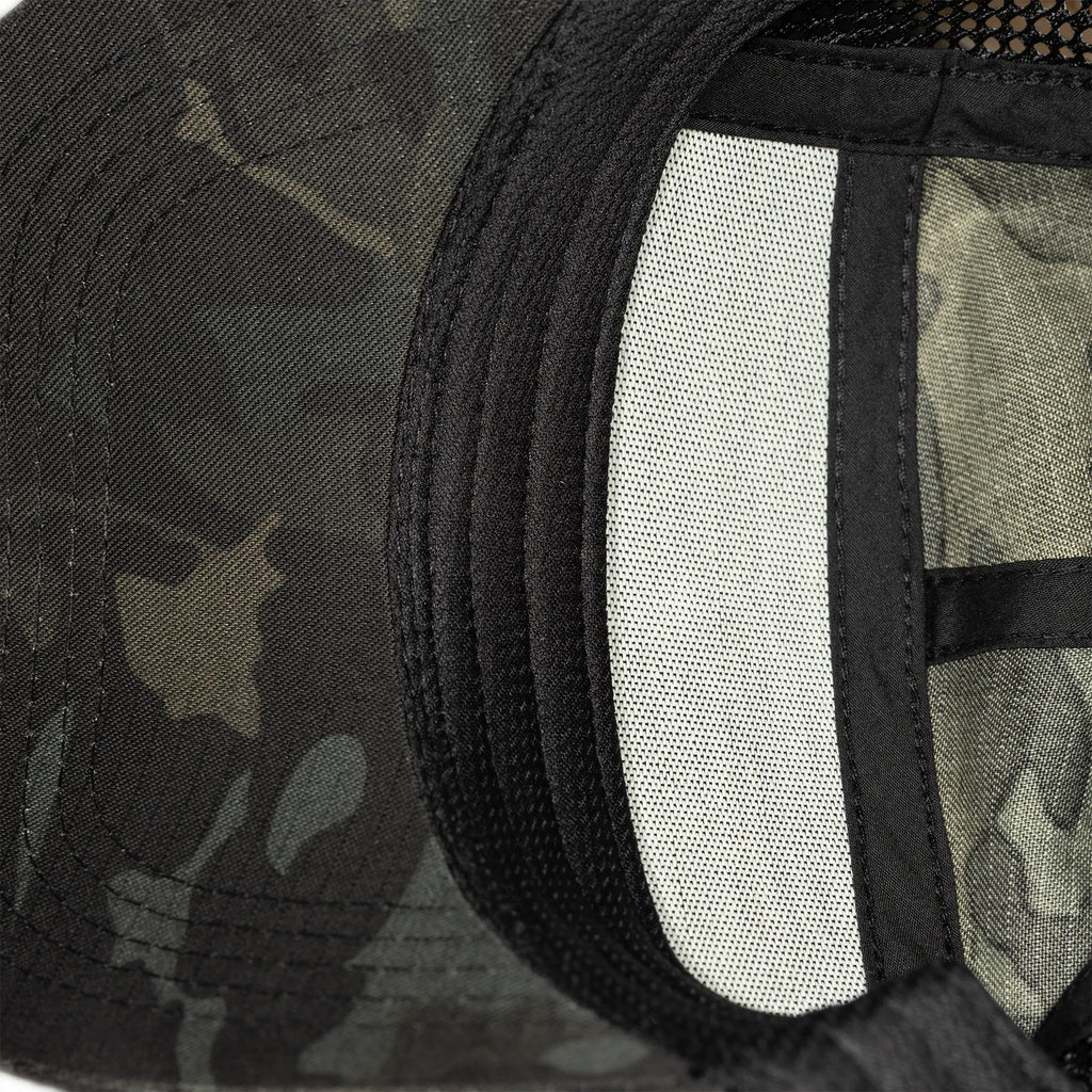 Baseball Cap 5Panel Mesh Tactic Twill Black Multicam