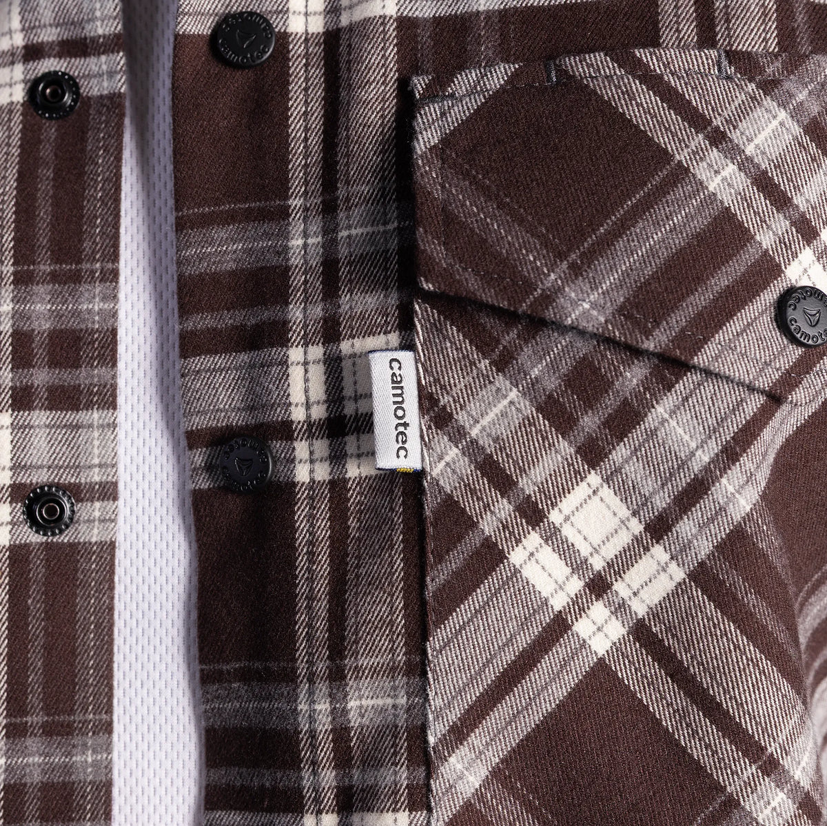 "Bureviy" Shirt Brown/White
