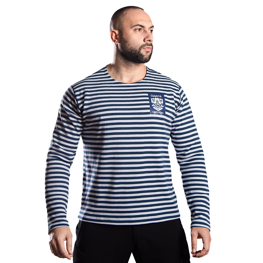 Bavovna Longsleeve-undershirt White-Blue