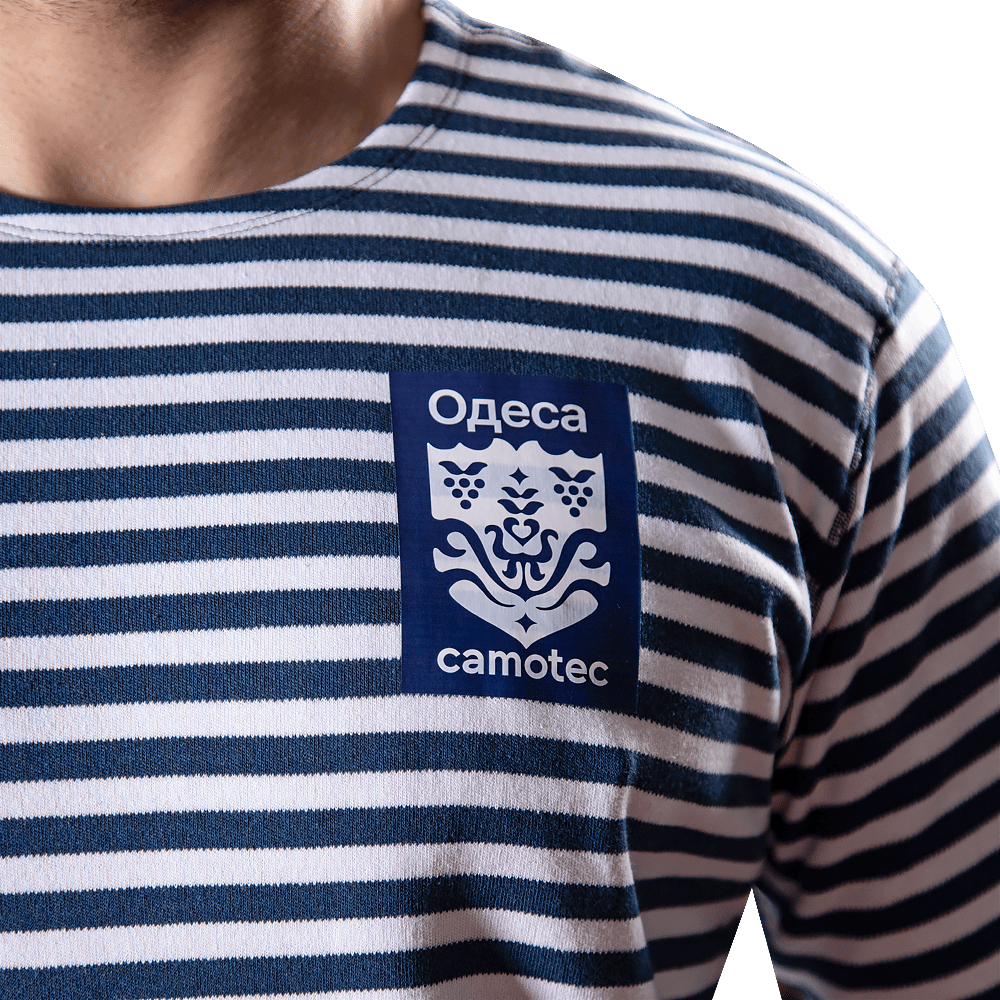 Bavovna Longsleeve-undershirt White-Blue