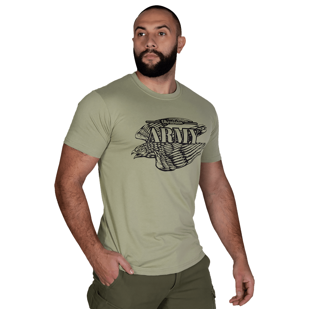 T-shirt Bavovna Falcon Khaki