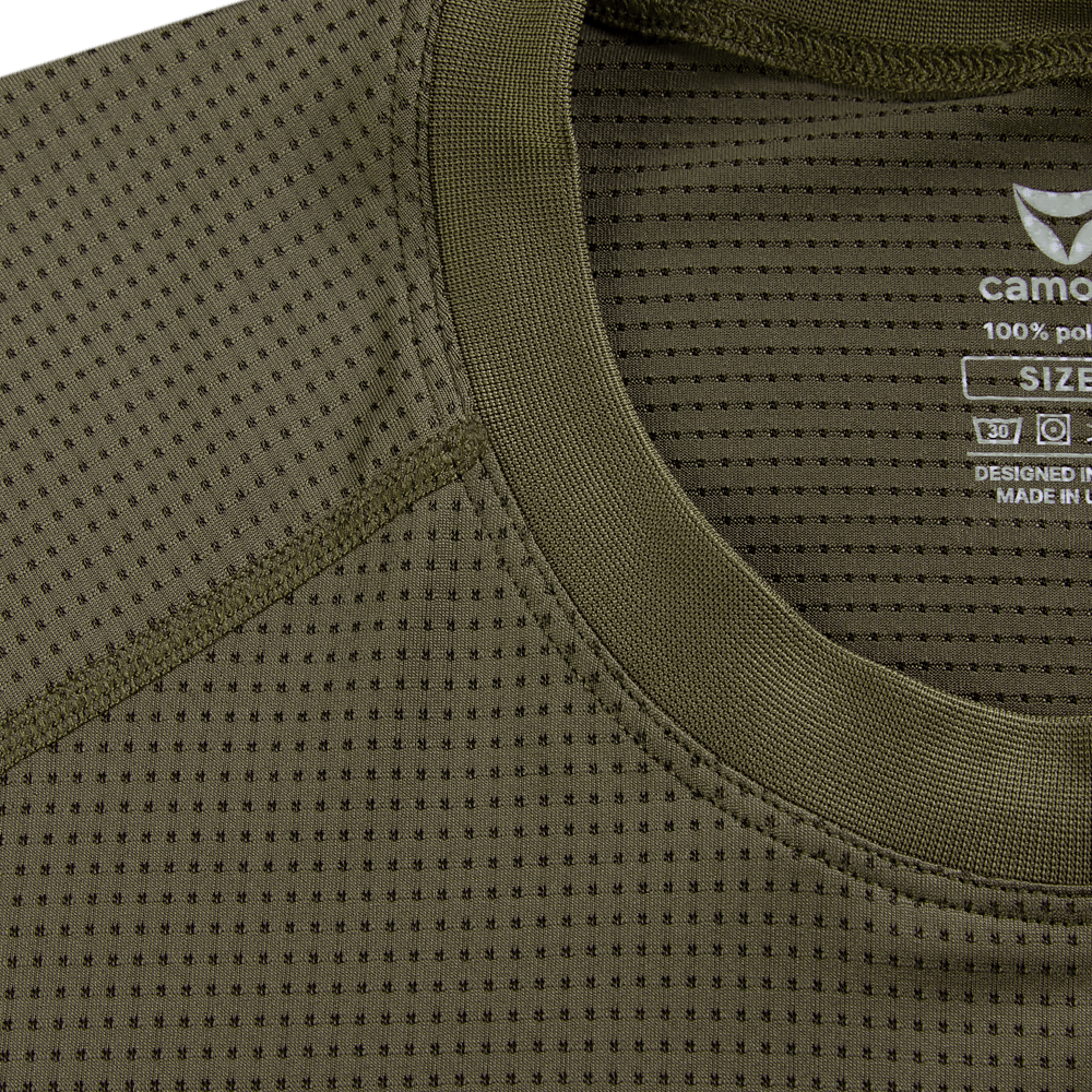 Chiton Patrol Grid Olive T-shirt