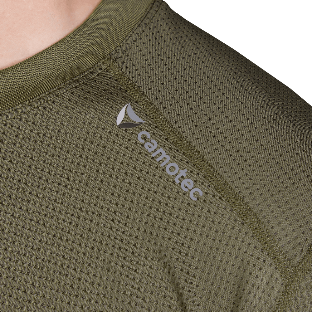 Chiton Patrol Grid Olive T-shirt