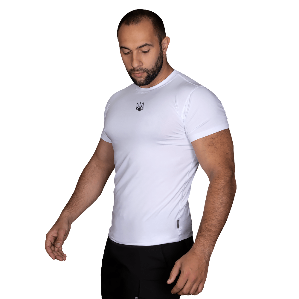 Modal T-shirt with Print White (Trident Black)