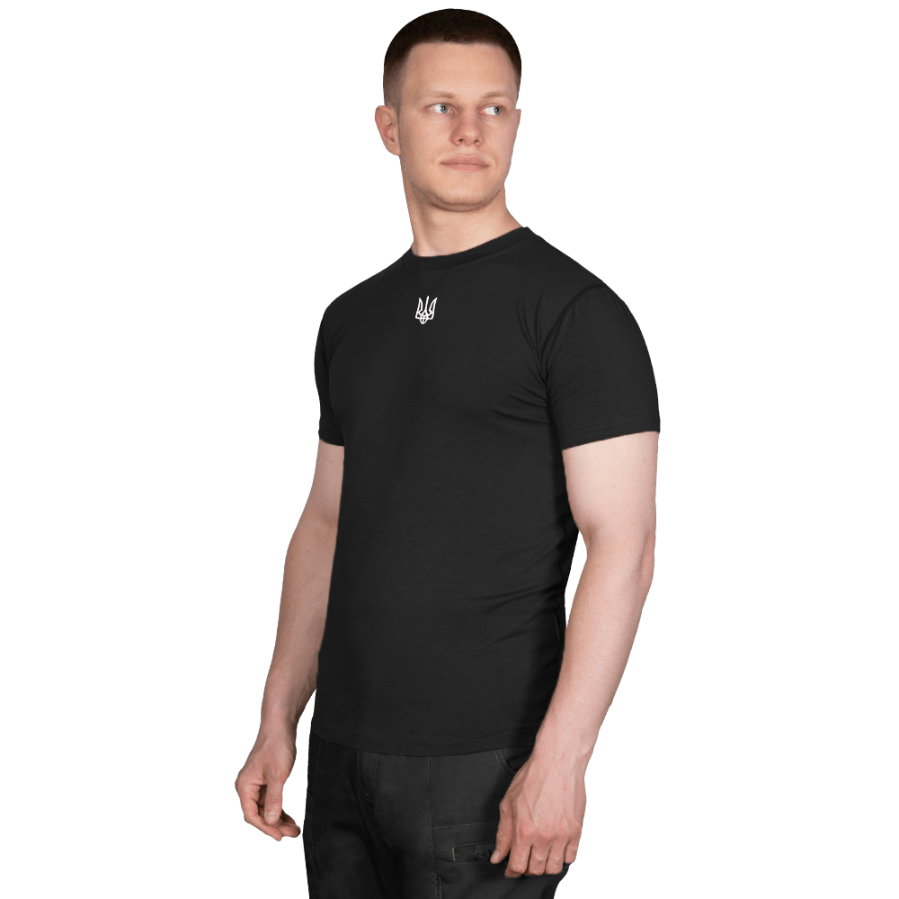 Modal T-shirt Black (white trident)