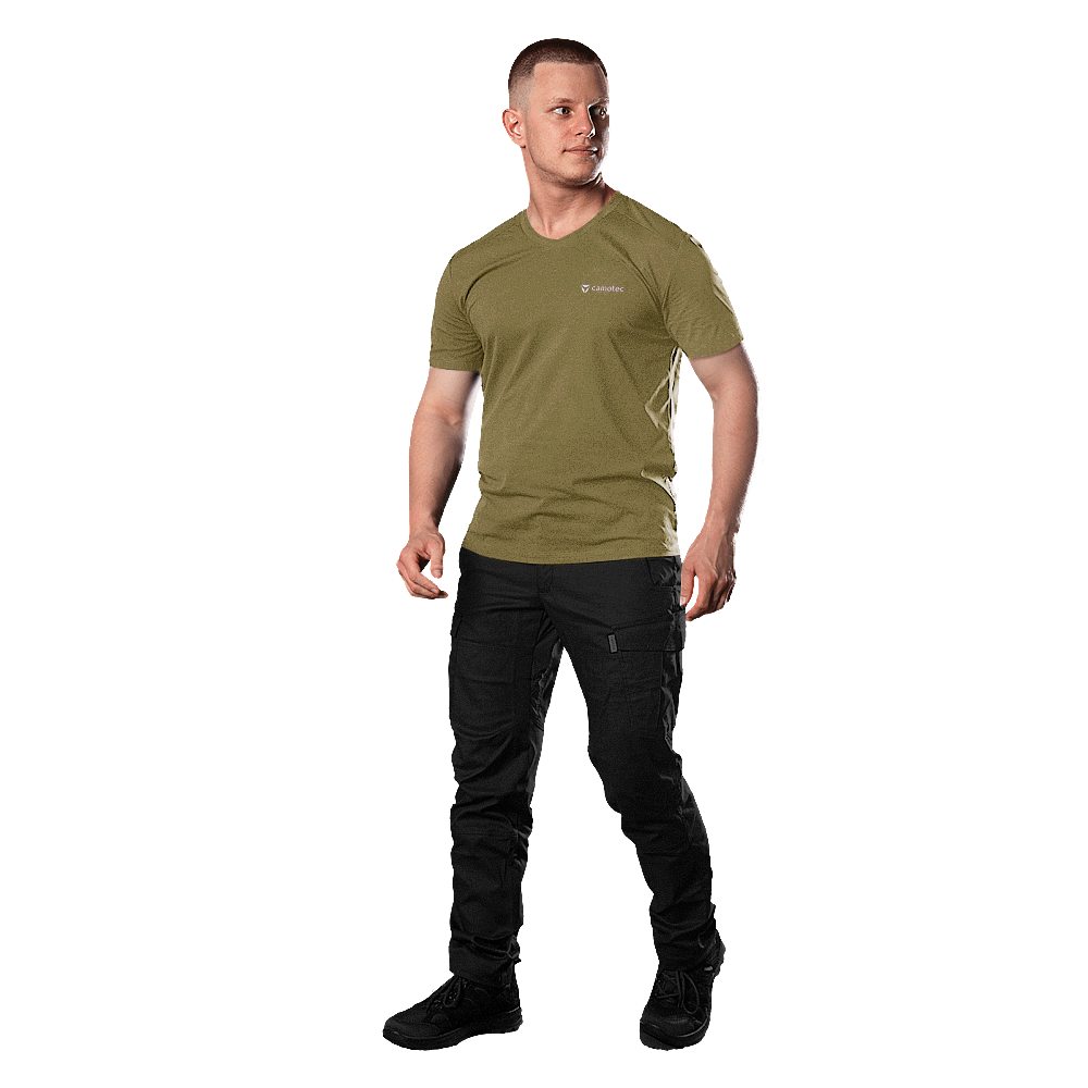 Totem V-neck T-shirt Tan
