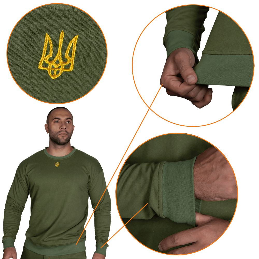 Basic Sweatshirt Olive (golden trident)