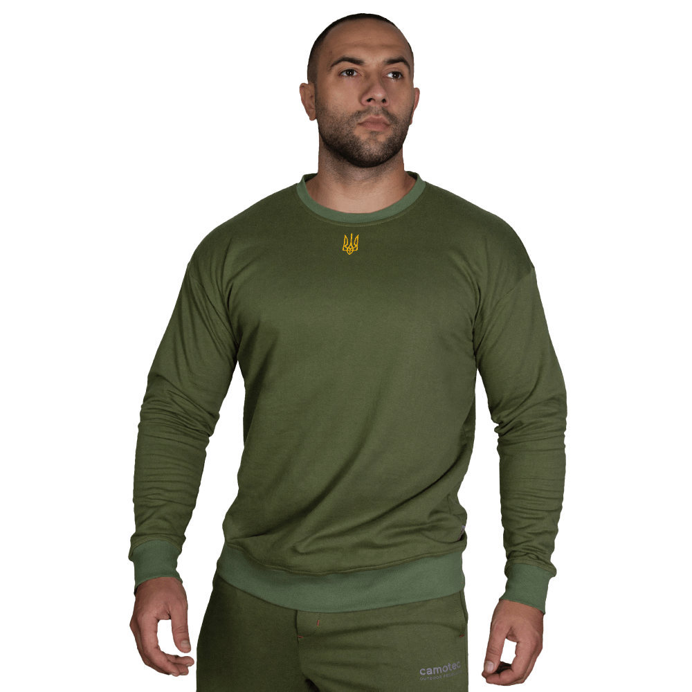 Basic Sweatshirt Olive (golden trident)