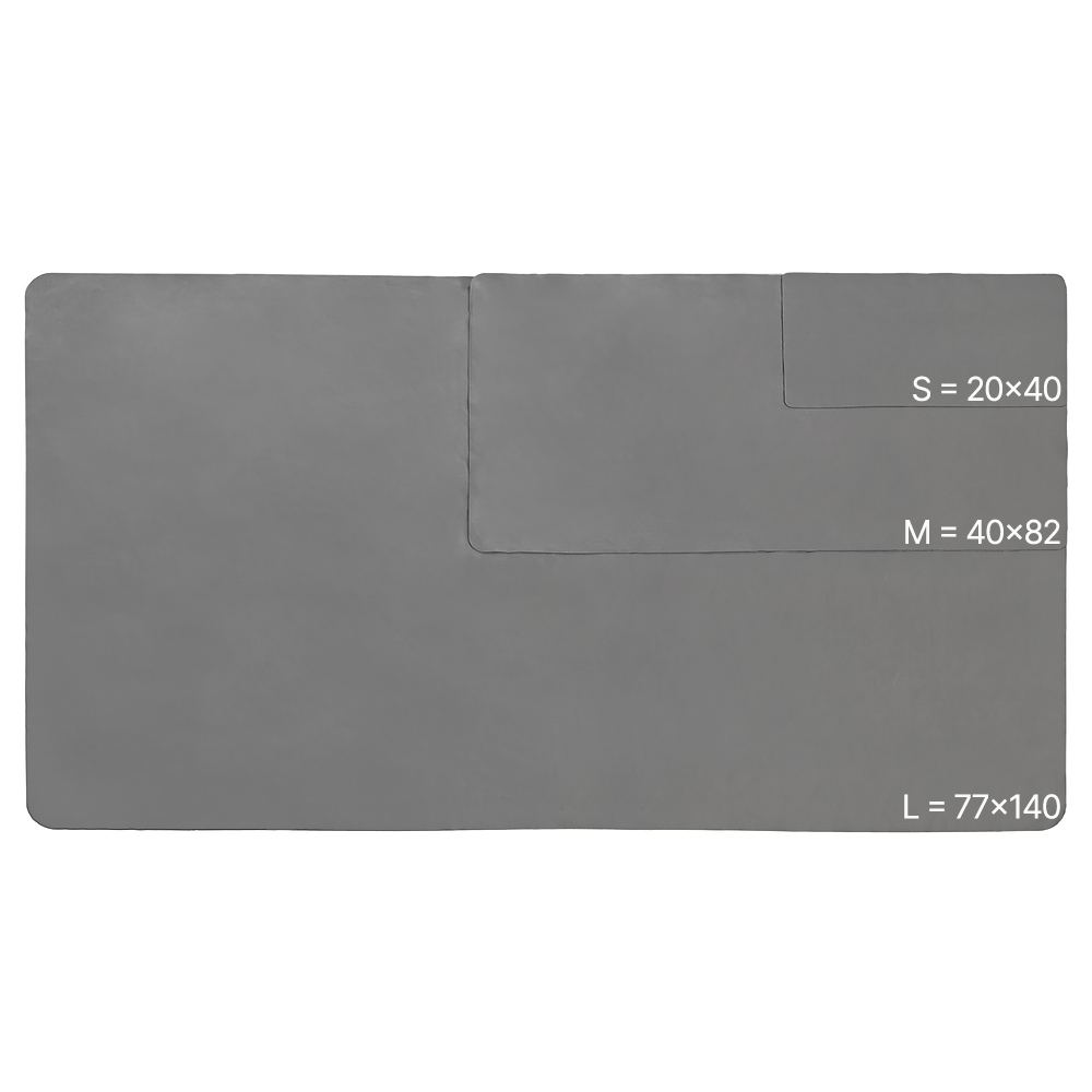 Tourist Microfiber Towel Set S+M Grey
