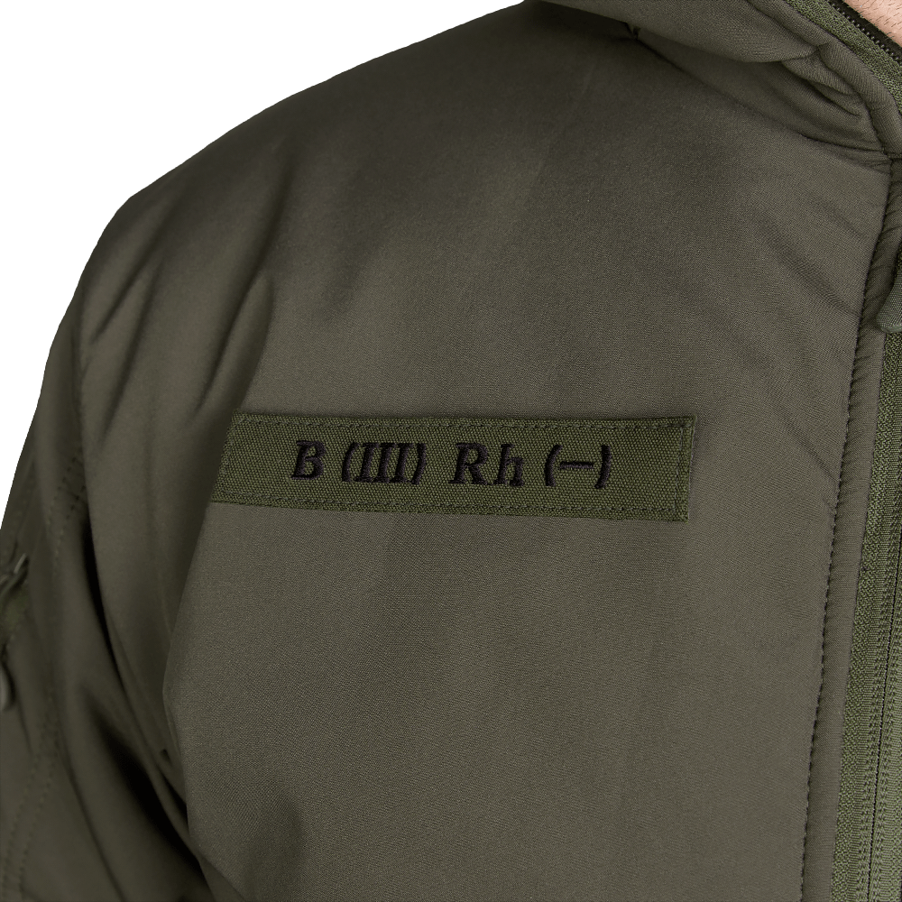 "Blood Type" Patch/Hook and Loop, Olive
