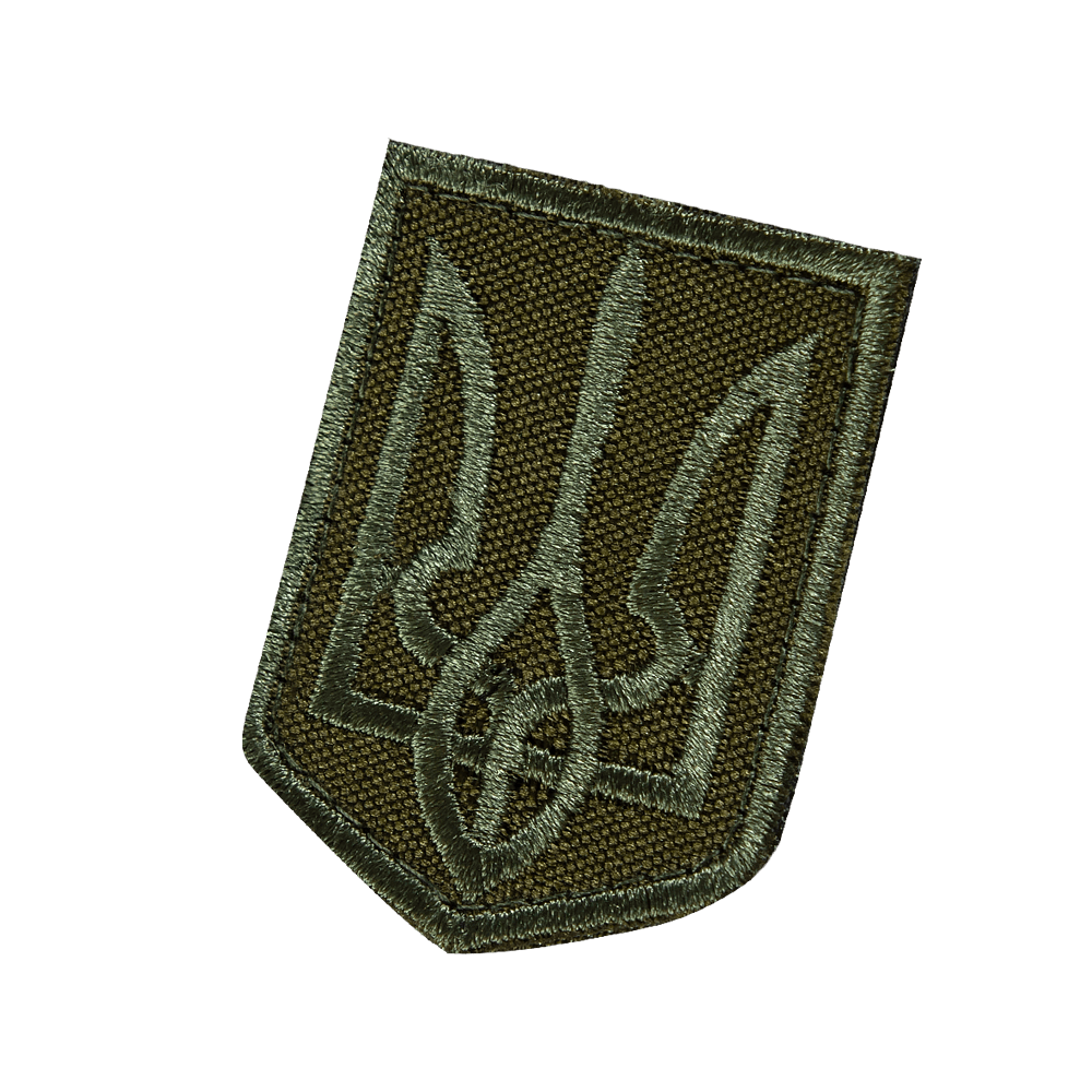 Ukraine Coat of Arms Patch 4*5.5 Olive