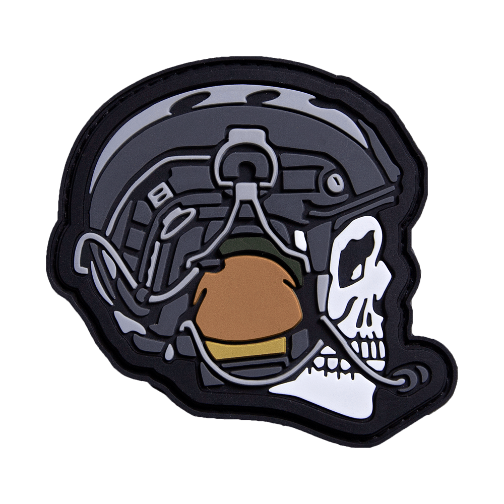 PVC Patch Skull Operator Black