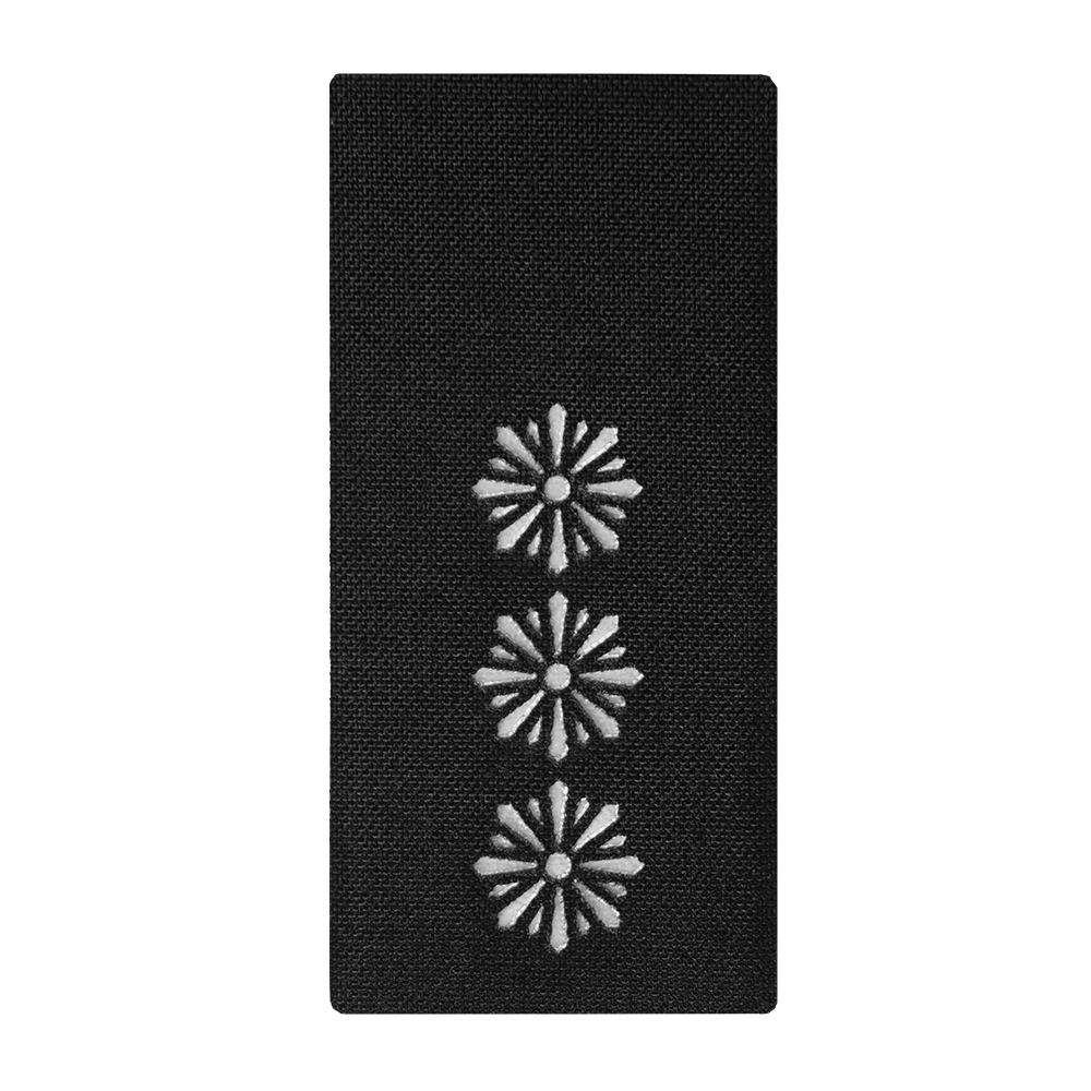 Shoulder Mark Camotec NPU Senior Lieutenant (5*10) Black/Reflective