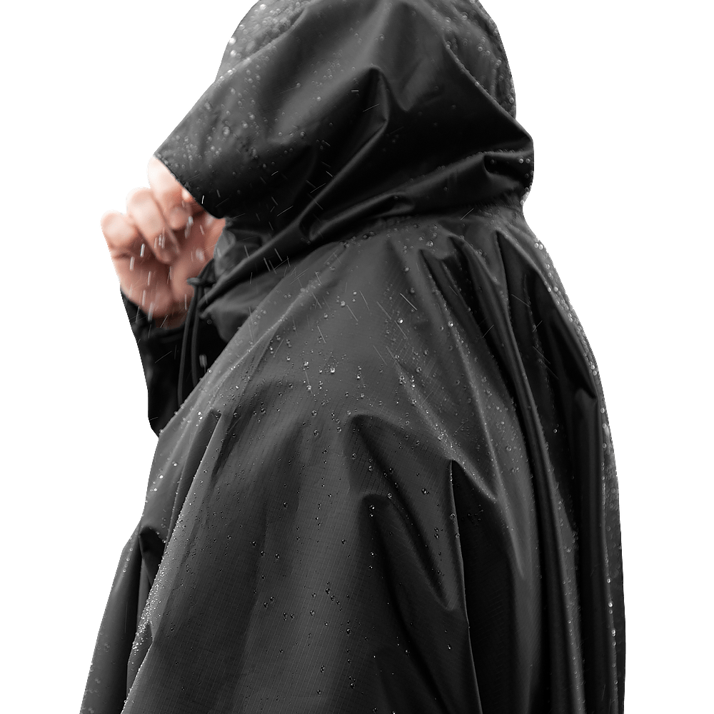 Pilgrim Rip-Stop Black Poncho