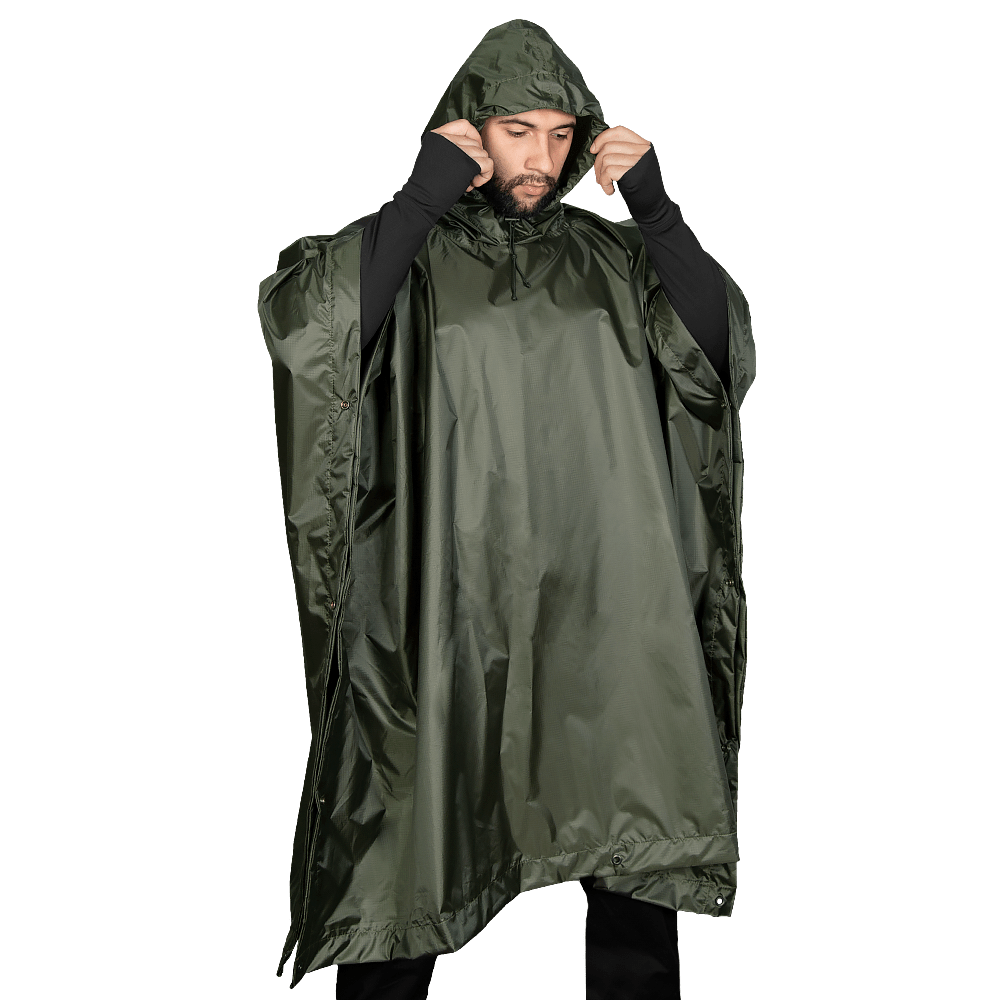 Pilgrim Rip-Stop Dark Olive Poncho
