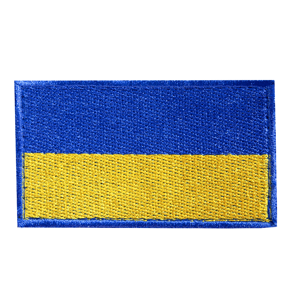 Chevron with Ukrainian flag (9x5cm) Blue