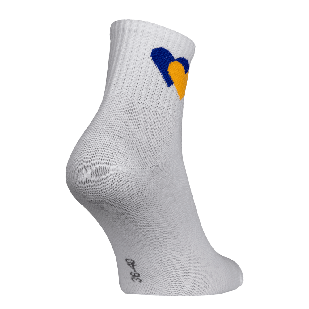 Socks Yellow-blue hearts Grey