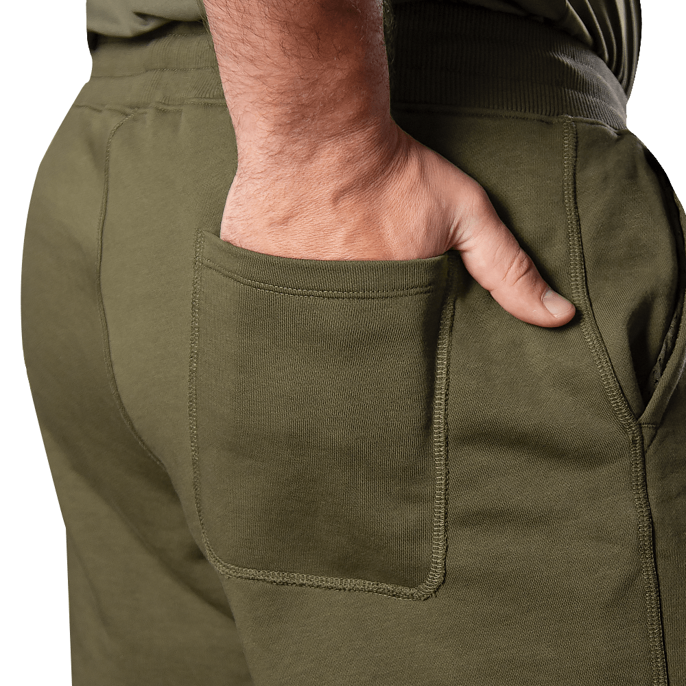 FitPro Cotton Dark Olive Shorts