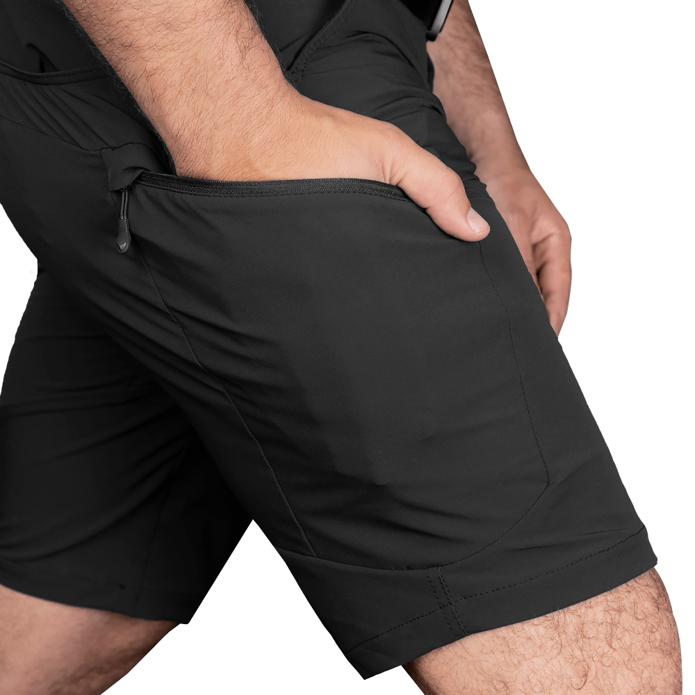 Lizard Nylon Black Shorts
