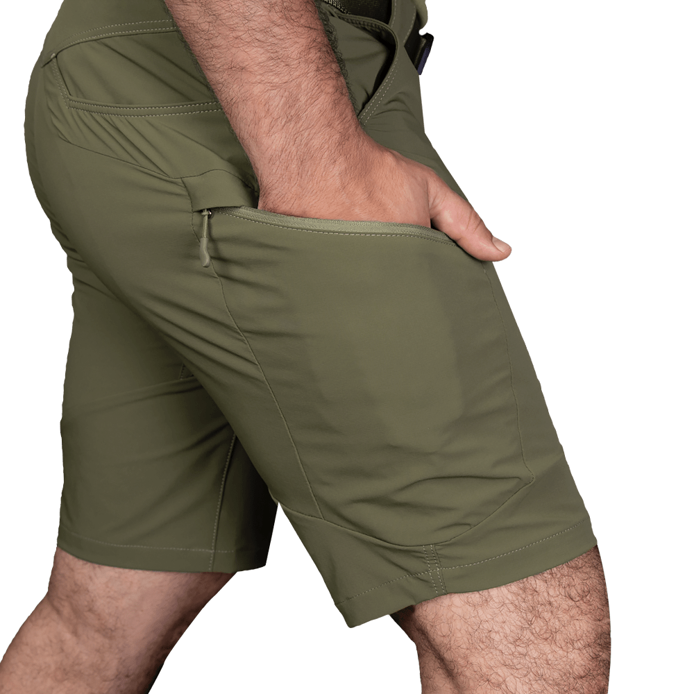 Lizard Nylon Olive Shorts