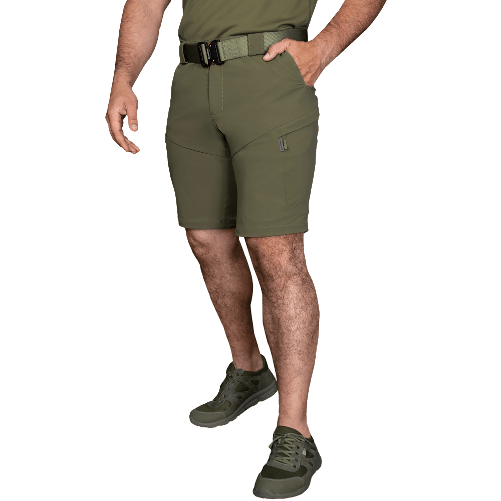 Lizard Nylon Olive Shorts