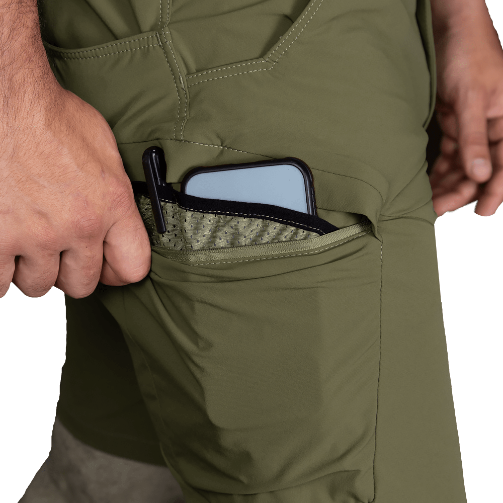Lizard Nylon Olive Shorts