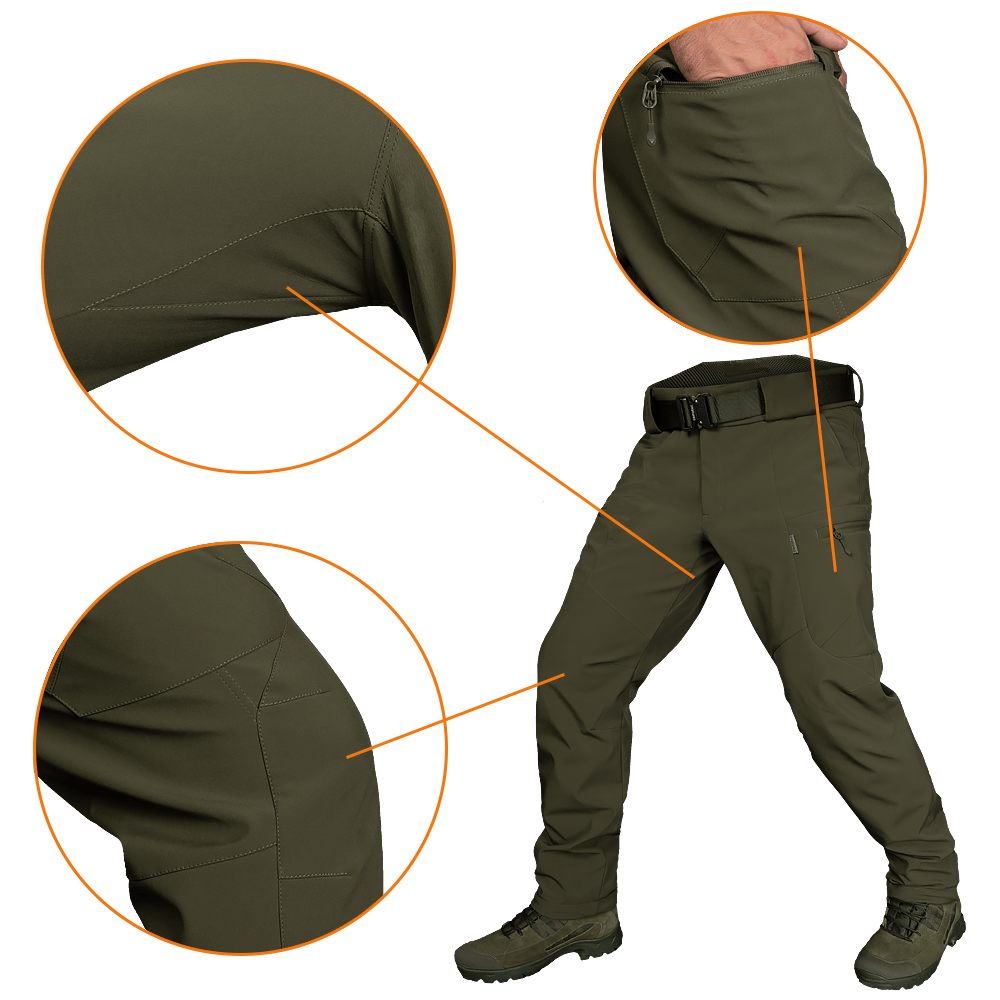 SoftShell Mesh Pants Olive