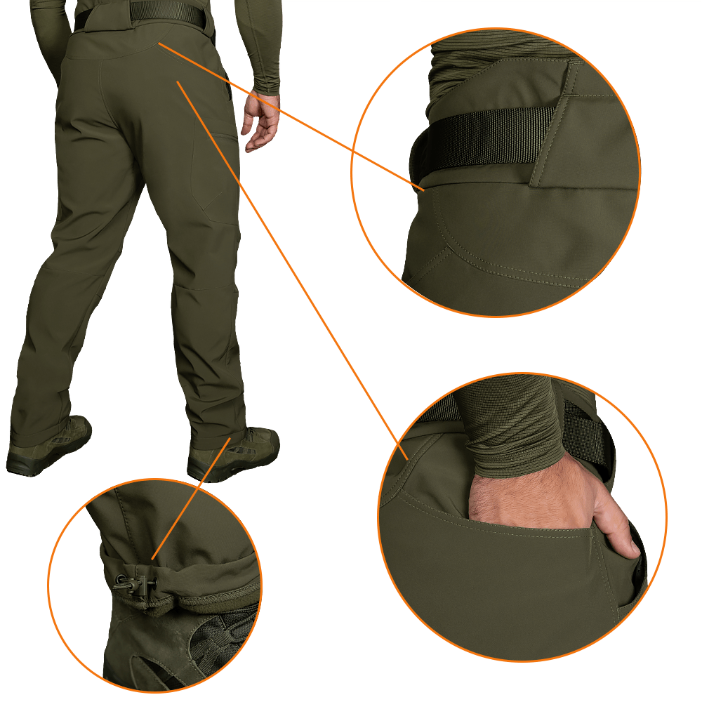 SoftShell Mesh Pants Olive