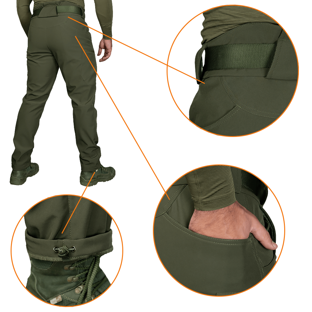 SoftShell Vent Pants Olive